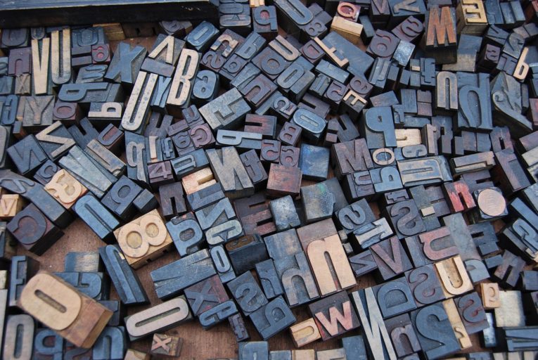Blocks of letters
