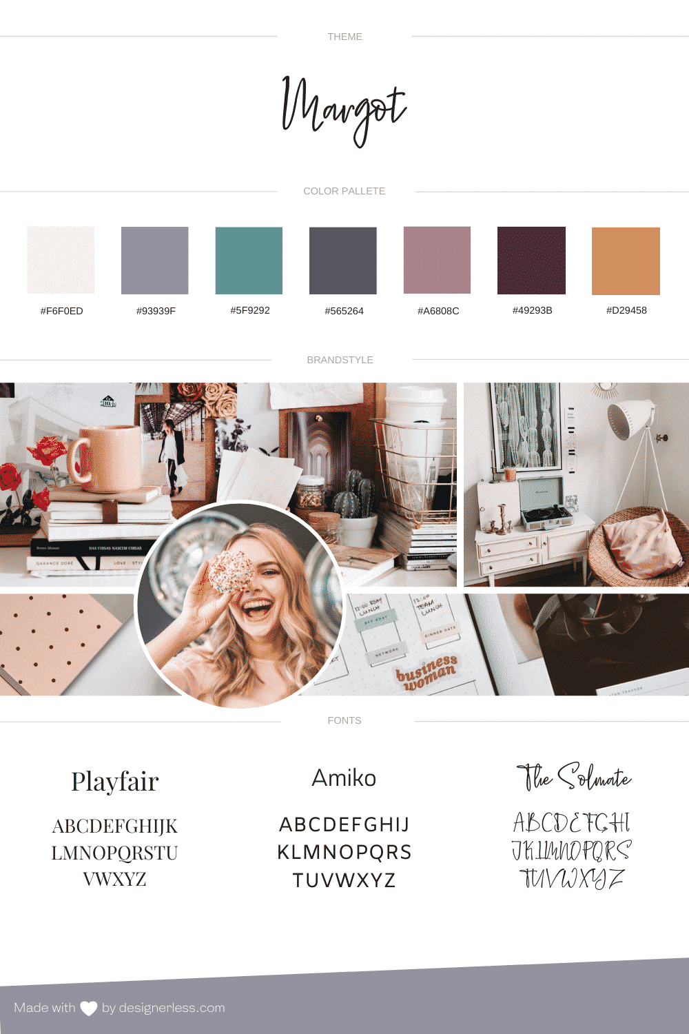 Margot - Brand Board for Feminine WordPress Sites