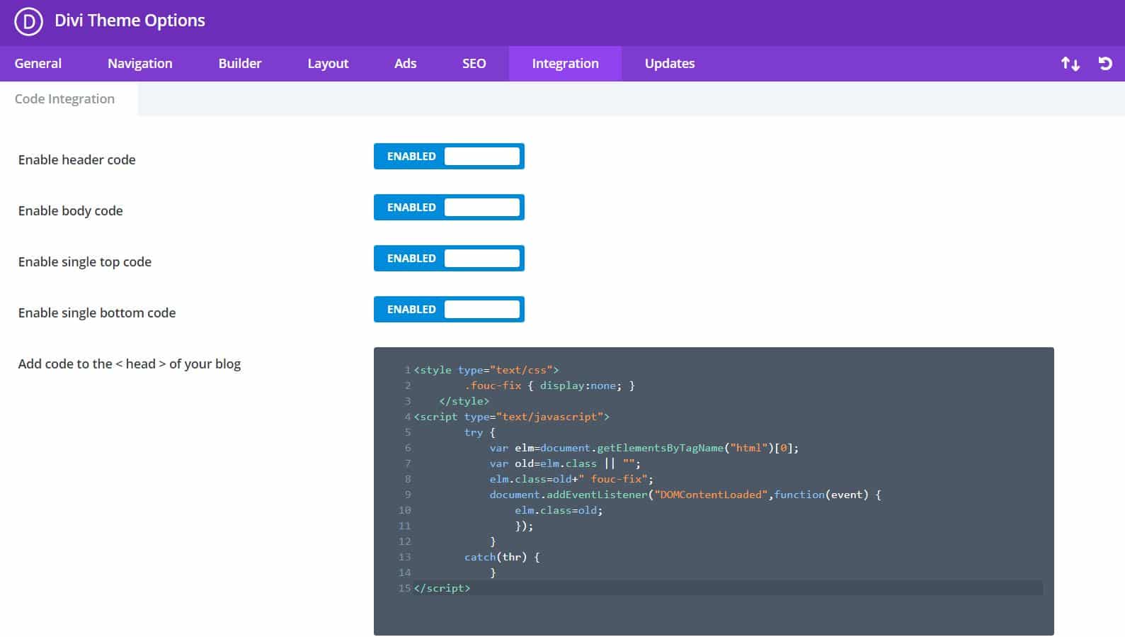 Designerless: Divi Header Code