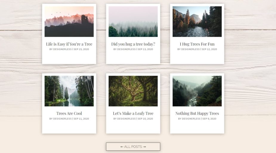 Designerless - Divi Polaroid Blog Section